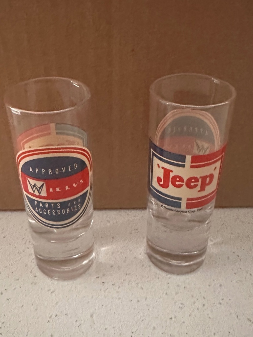 Jeep Willys approved parts and accessories Tall Shot Glasses -2